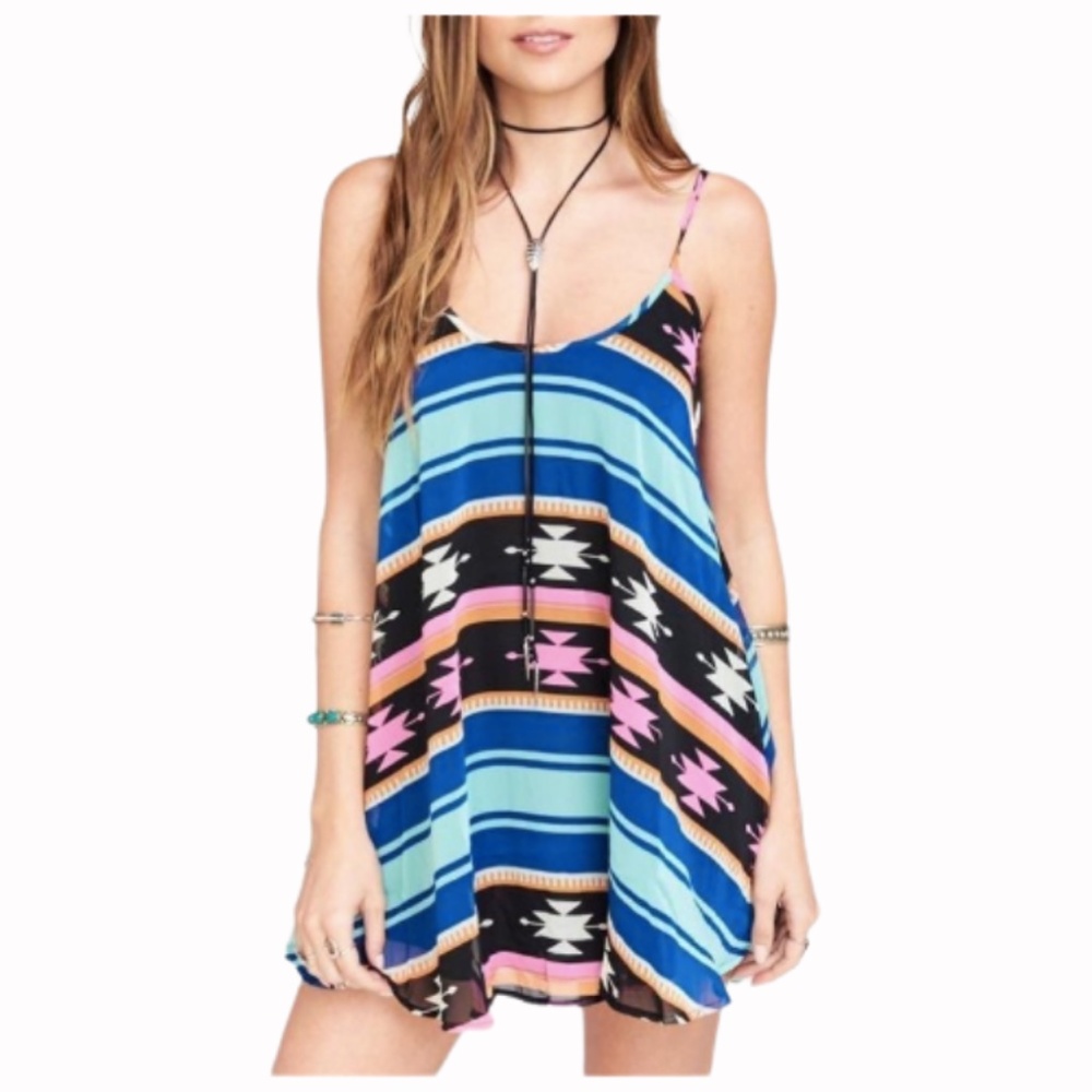 Show Me Your Mumu Bella Dress Aztec Southwestern (Size Small)